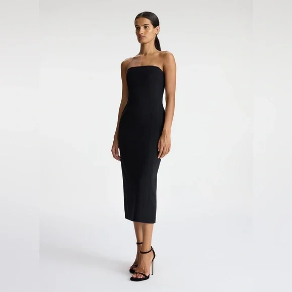 A.L.C. Elizabeth Strapless Midi Dress - Picture 1 of 12